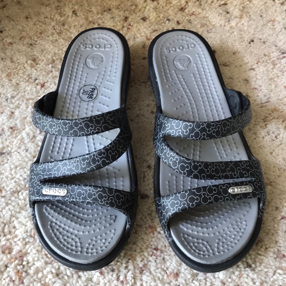 Navy blue Disney Croc sandals